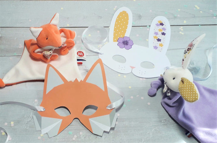 Les masques lapin et renard de Margotte tournicote