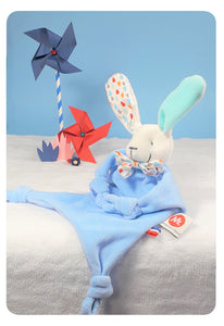 Doudou Lapin Plumi bleu