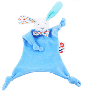 Doudou Lapin Plumi bleu